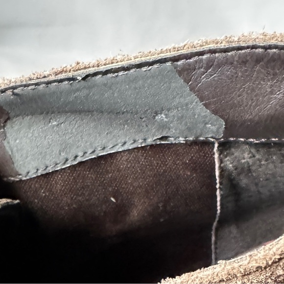 Franco Sarto Women’s Size 9 Brown Leather Suede Lace Up Ankle Wedge Boots - Picture 8 of 16